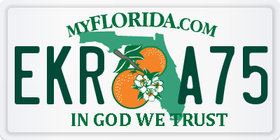 FL license plate EKRA75
