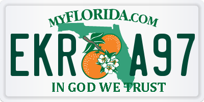 FL license plate EKRA97