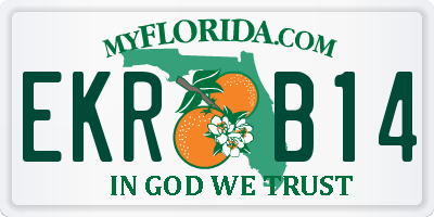FL license plate EKRB14