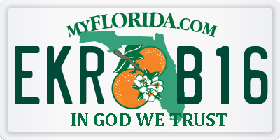 FL license plate EKRB16