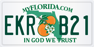 FL license plate EKRB21