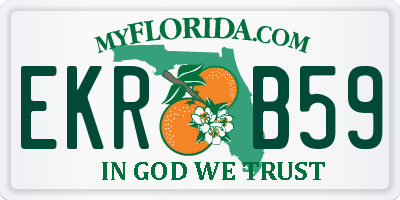 FL license plate EKRB59