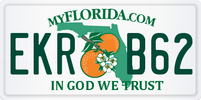 FL license plate EKRB62