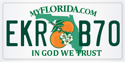 FL license plate EKRB70