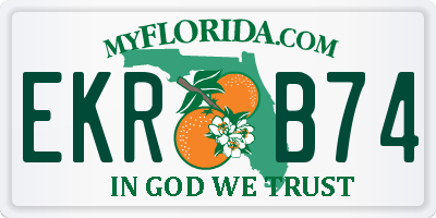FL license plate EKRB74
