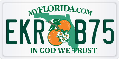 FL license plate EKRB75
