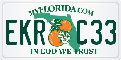 FL license plate EKRC33