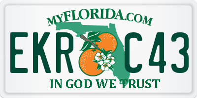 FL license plate EKRC43