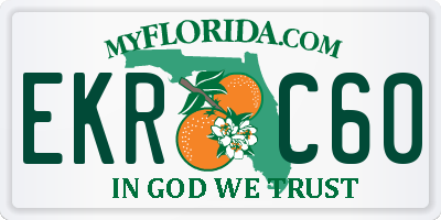 FL license plate EKRC60
