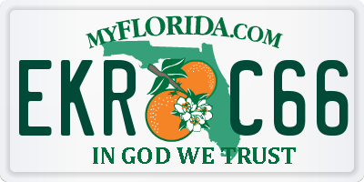 FL license plate EKRC66