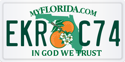 FL license plate EKRC74