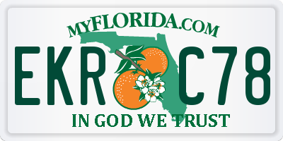 FL license plate EKRC78