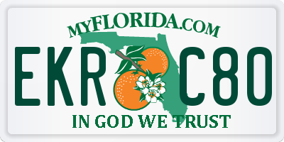 FL license plate EKRC80