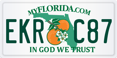 FL license plate EKRC87