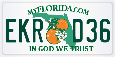 FL license plate EKRD36