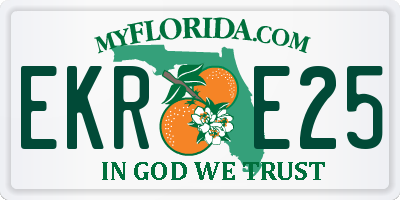 FL license plate EKRE25