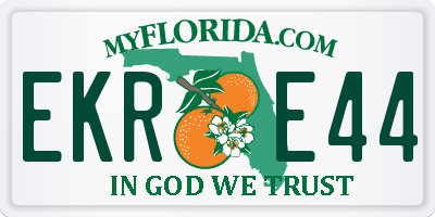 FL license plate EKRE44