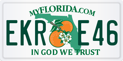 FL license plate EKRE46