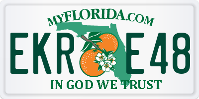 FL license plate EKRE48