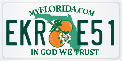 FL license plate EKRE51