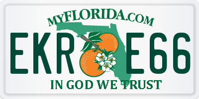FL license plate EKRE66