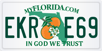 FL license plate EKRE69