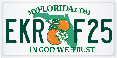FL license plate EKRF25