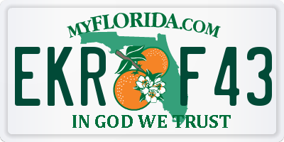 FL license plate EKRF43