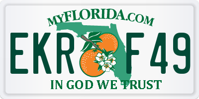 FL license plate EKRF49