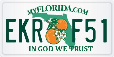 FL license plate EKRF51