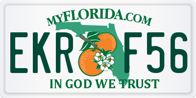 FL license plate EKRF56