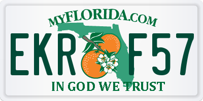 FL license plate EKRF57