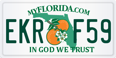 FL license plate EKRF59