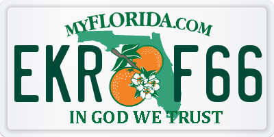 FL license plate EKRF66