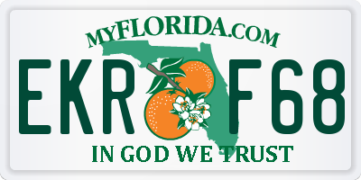 FL license plate EKRF68
