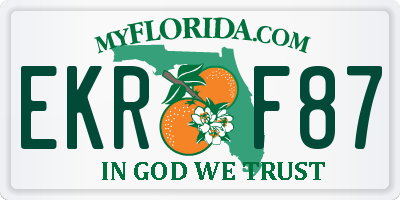 FL license plate EKRF87