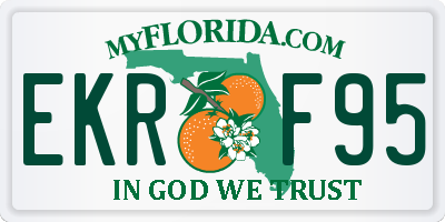 FL license plate EKRF95