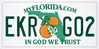 FL license plate EKRG02