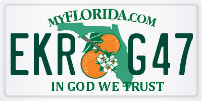 FL license plate EKRG47