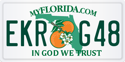 FL license plate EKRG48