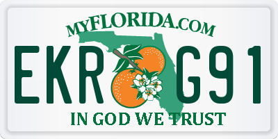 FL license plate EKRG91