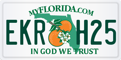 FL license plate EKRH25