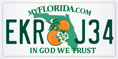 FL license plate EKRJ34