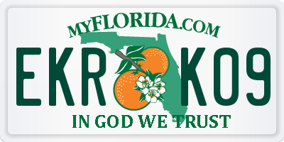 FL license plate EKRK09