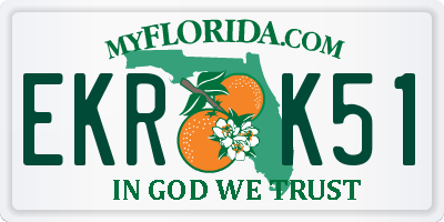 FL license plate EKRK51