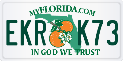 FL license plate EKRK73