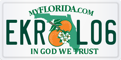 FL license plate EKRL06