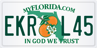 FL license plate EKRL45