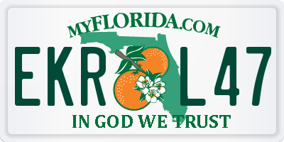 FL license plate EKRL47