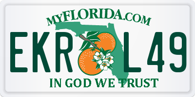 FL license plate EKRL49